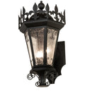 Chaumont 3-Light 36.50" Anodized Effect Black Wall Sconce front view