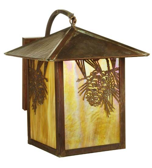 Square Seneca 1-Light 22.00" Vintage Copper Wall Sconce front view