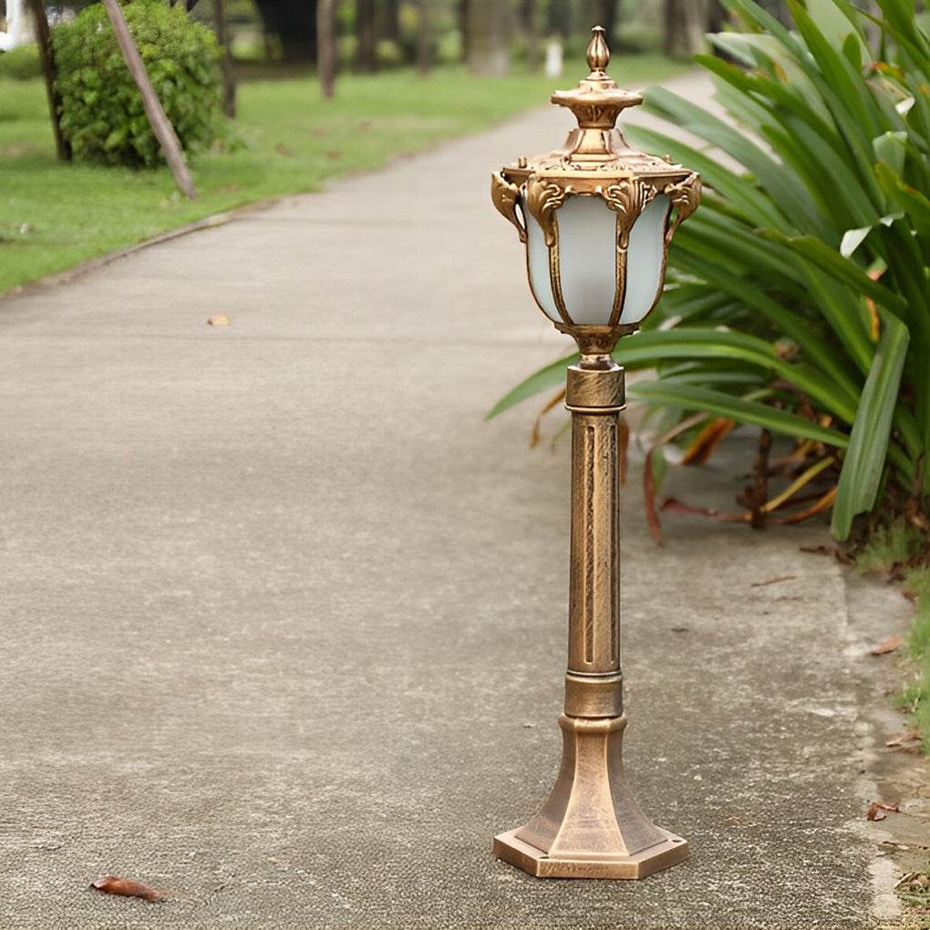 Exterior Waterproof LED European-style Short Pole Lamp Post Pathway Lights, Outdoor Wall Light, detail 7