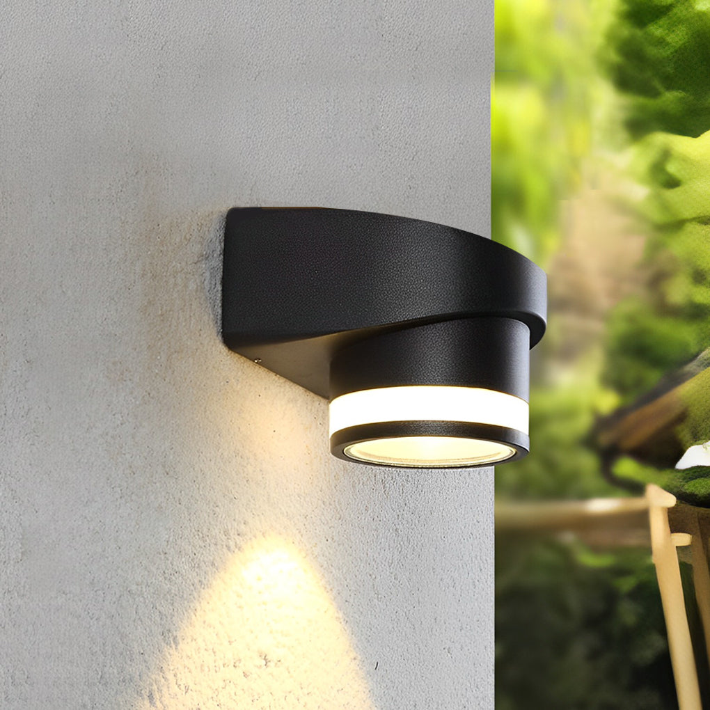 Circular Up and Dawn Light LED Waterproof Black Exterior Wall Washer Lights, Outdoor Wall Light, detail 2