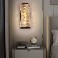Creative Crystal Three Step Dimming Light LED Contemporary Wall Light, Bedroom Wall Sconce, Stainless Steel, 10.2"