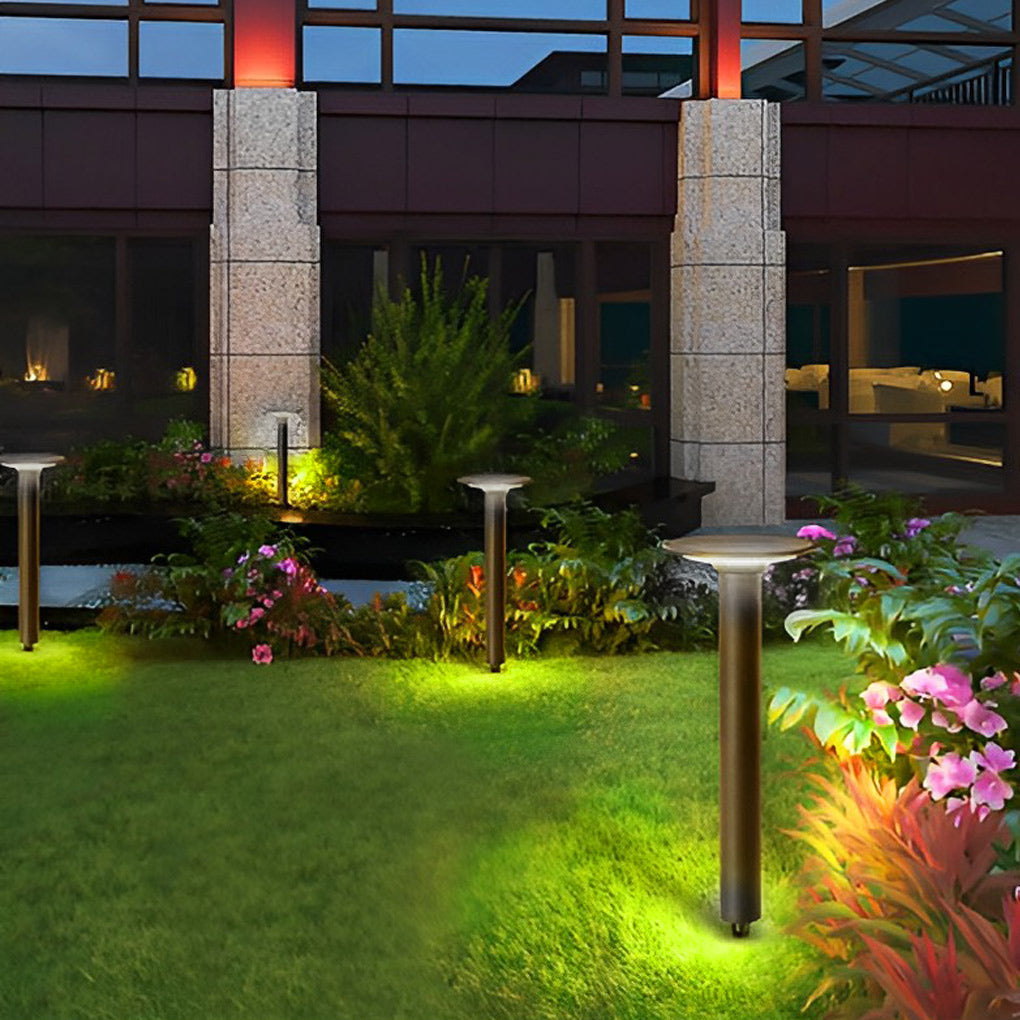 Circular Waterproof Intelligent Light Control LED Solar Exterior Lawn Lamp, Outdoor Wall Light, detail 2