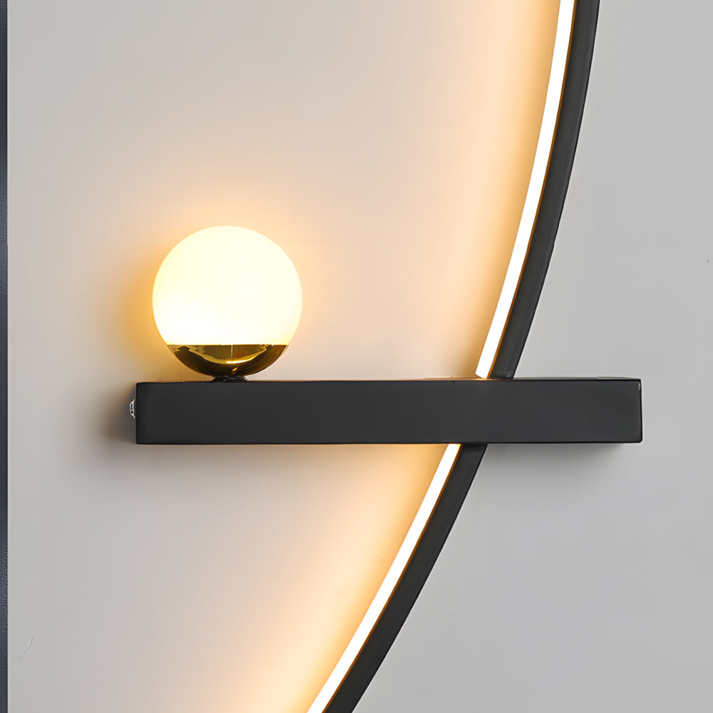 21'' Curved Strip 3 Step Dimming LED Wall Light, Hardwired Wall Sconce, detail 8