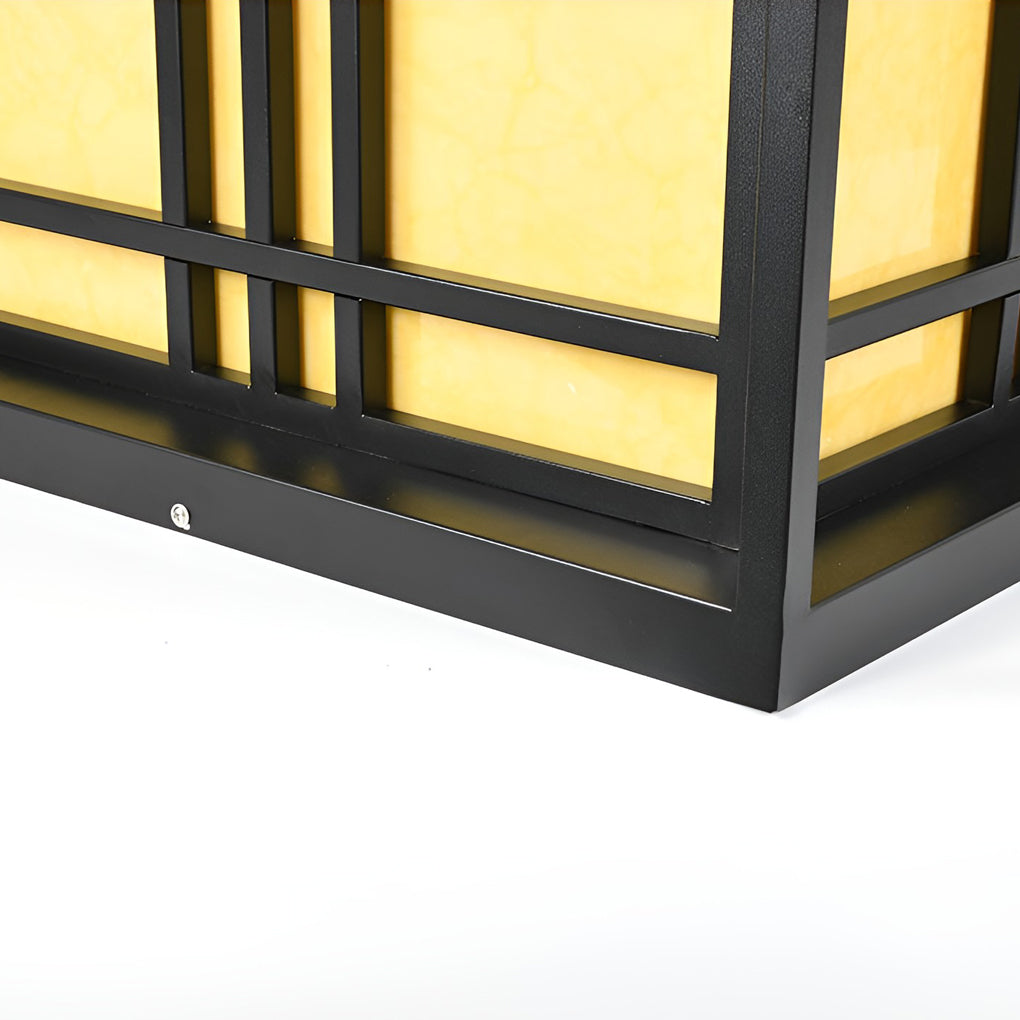 Retro Square Waterproof LED Black Contemporary Exterior Post Caps Lights, Outdoor Wall Light, detail 11