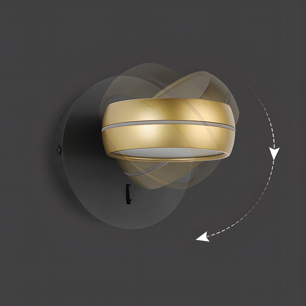 Circular 6W LED Wall Light Rotatable Bedside Lamp, Bedside Table Lamp, detail 6