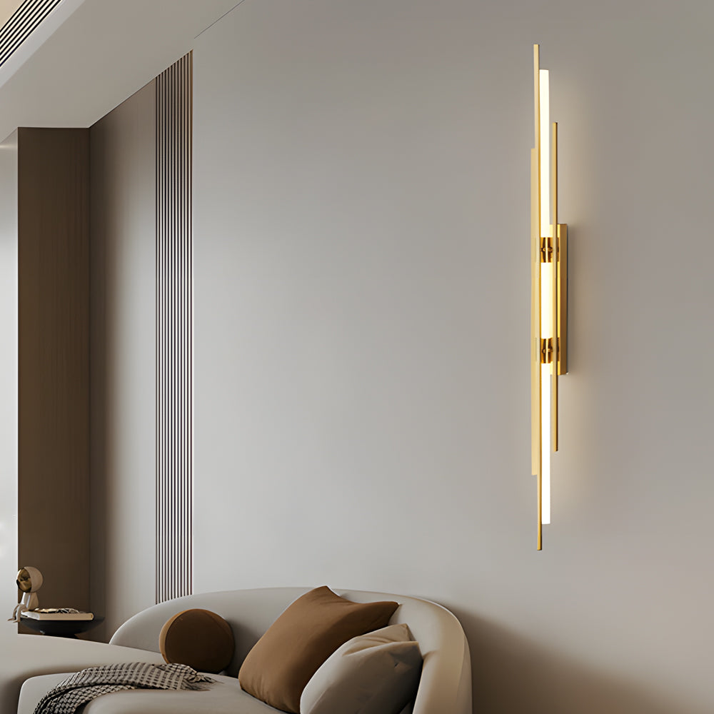 Long Strips Grille Iron Acrylic Clean Contemporary LED Wall Light, Hardwired Wall Sconce, detail 6