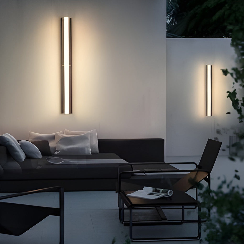 Long Acrylic LED Solar Exterior Wall Light Waterproof Linear Wall Mounted Lighting, Outdoor Wall Light, detail 3