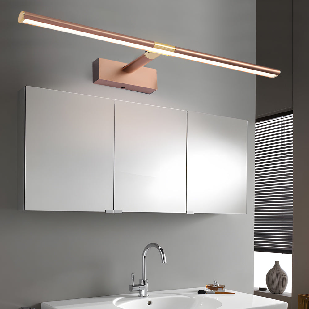 Retractable LED Bathroom Vanity Fixture with Adjustable Rod and Matte Finish, Bathroom Vanity Light, detail 4
