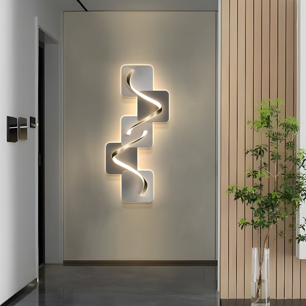 Crystal Geometric LED Wall Art Light USB Decorative Wall Painting, Plug-In Wall Sconce, detail 6