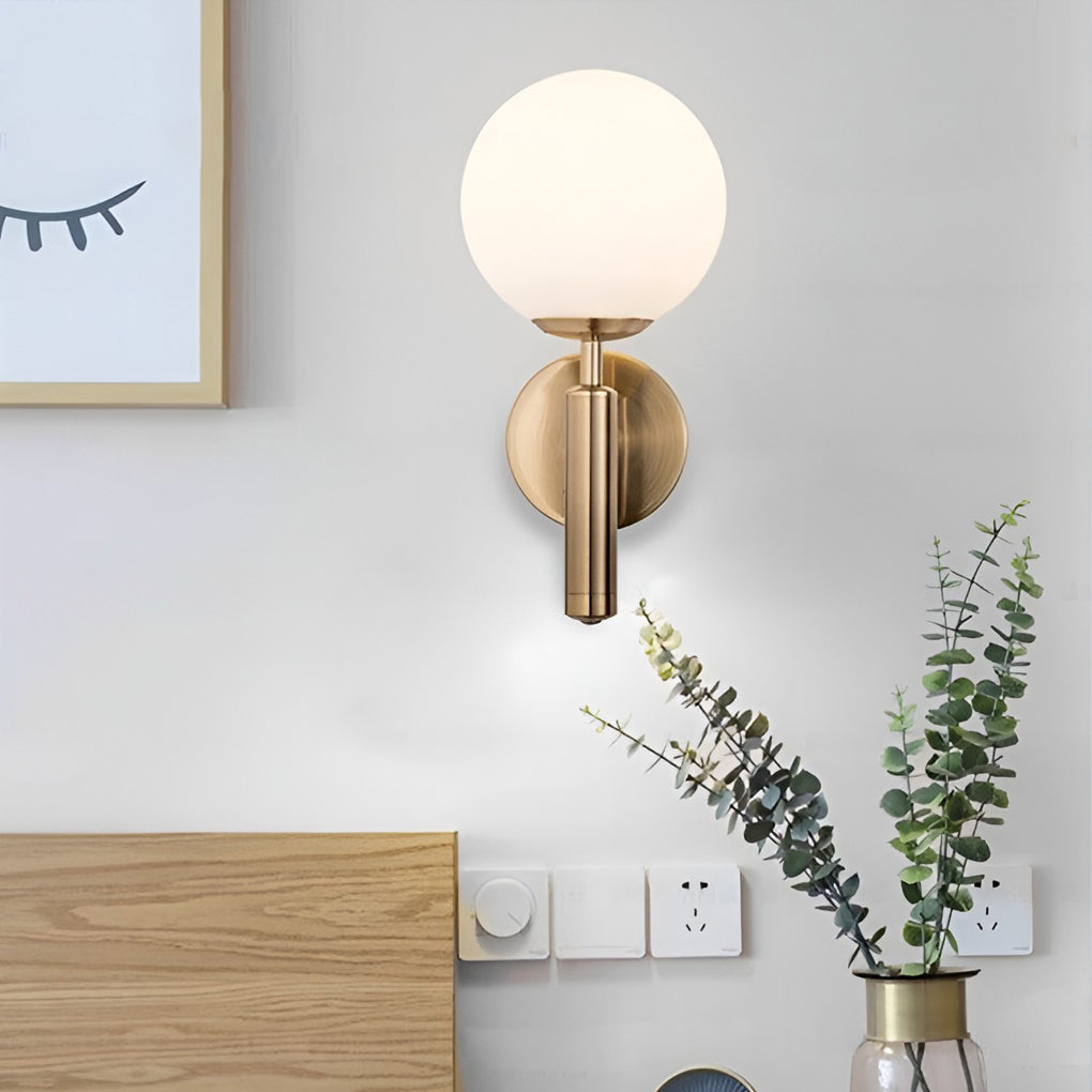Glass Ball Shaped 5W LED Nordic Wall Light, Bedroom Wall Sconce, detail 5