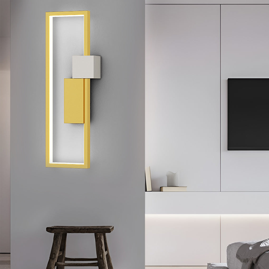 Box Three-color Light LED Nordic Wall Light, Bedroom Wall Sconce, detail 6