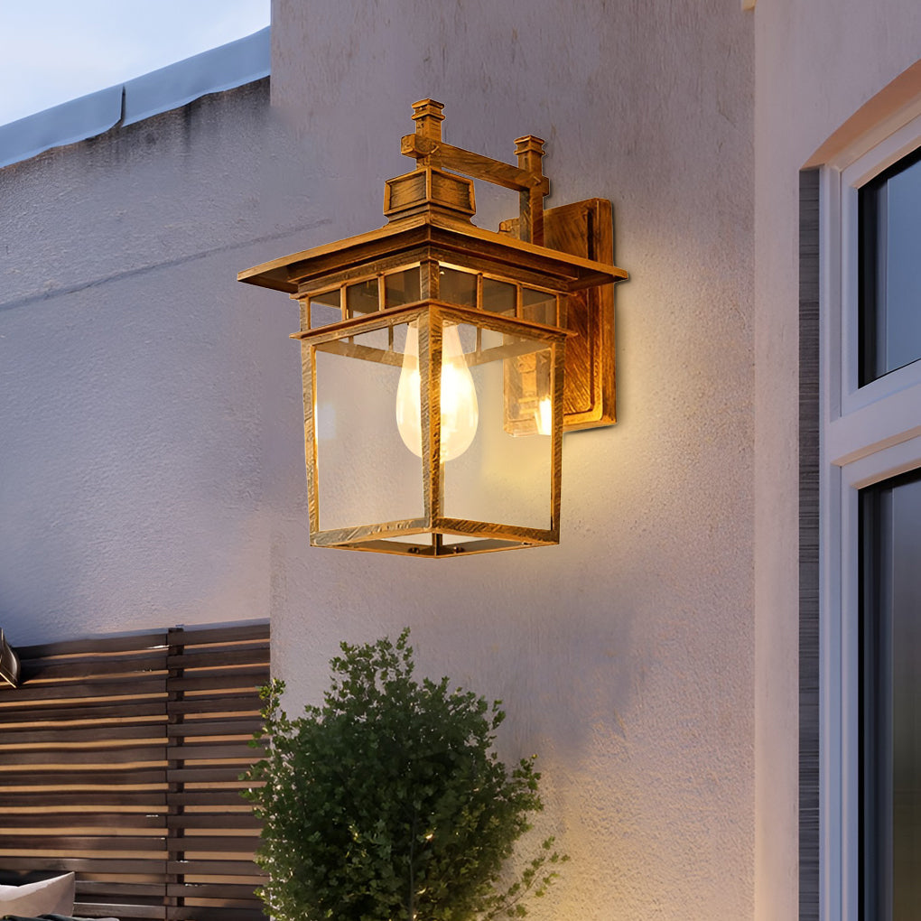 Glass LED Waterproof Retro Exterior Wall Light Wall Light Lighting without Bulb, Outdoor Wall Light, detail 4