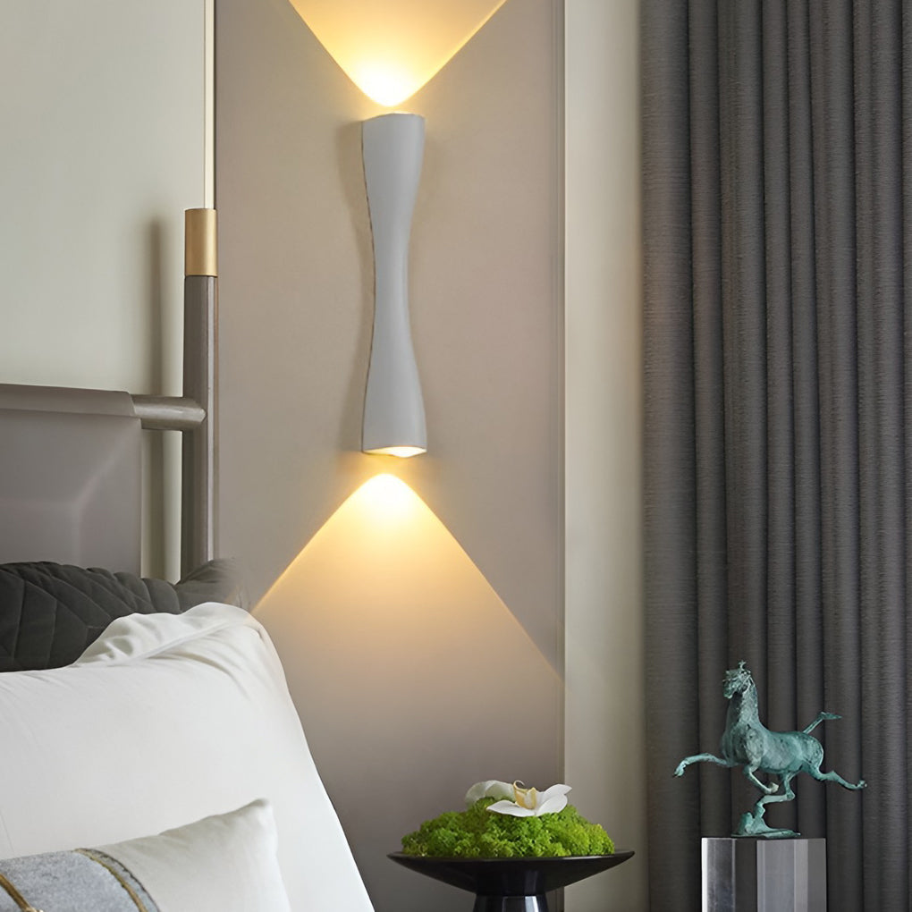Electroplated Metal LED Up and Down Lights Contemporary Wall Light, Hardwired Wall Sconce, detail 3