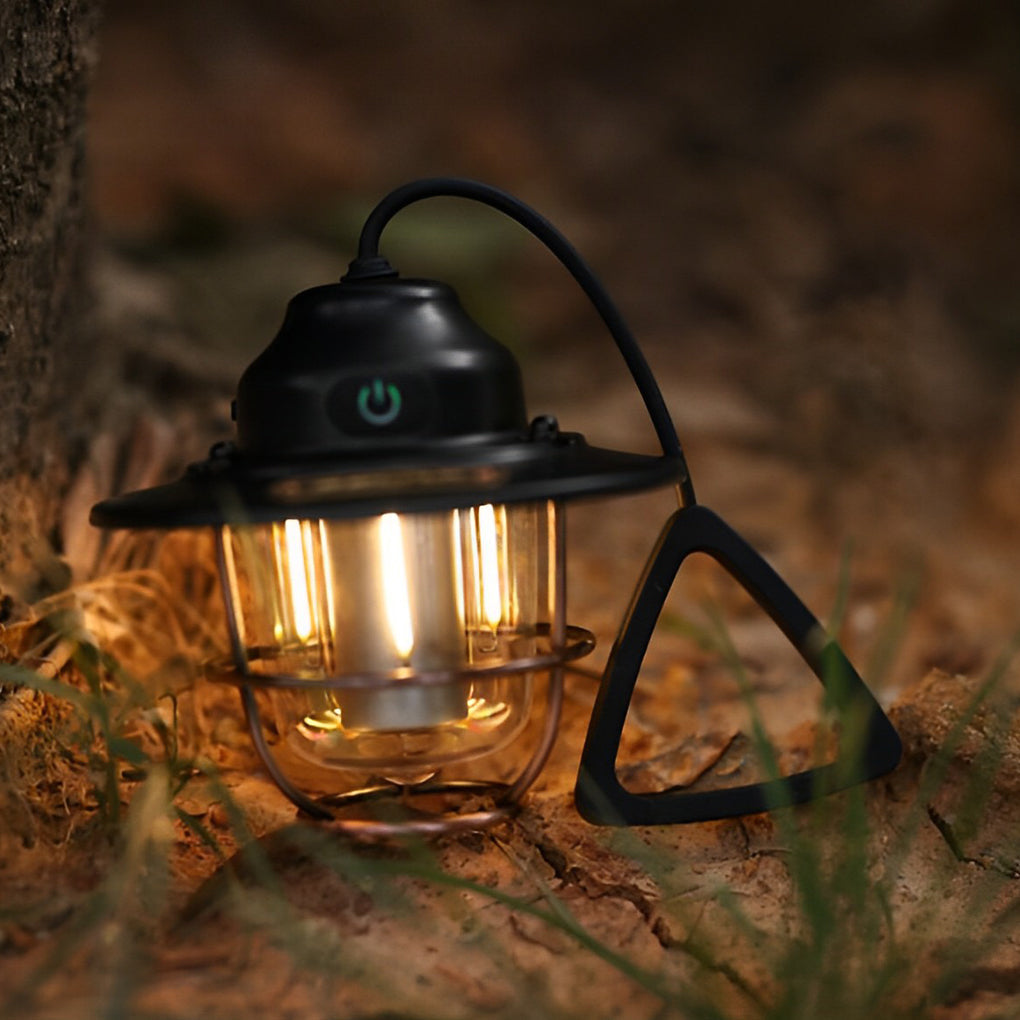 Circular LED Waterproof USB Rechargeable Retro Exterior Light Camping Lamp, Outdoor Wall Light, detail 7