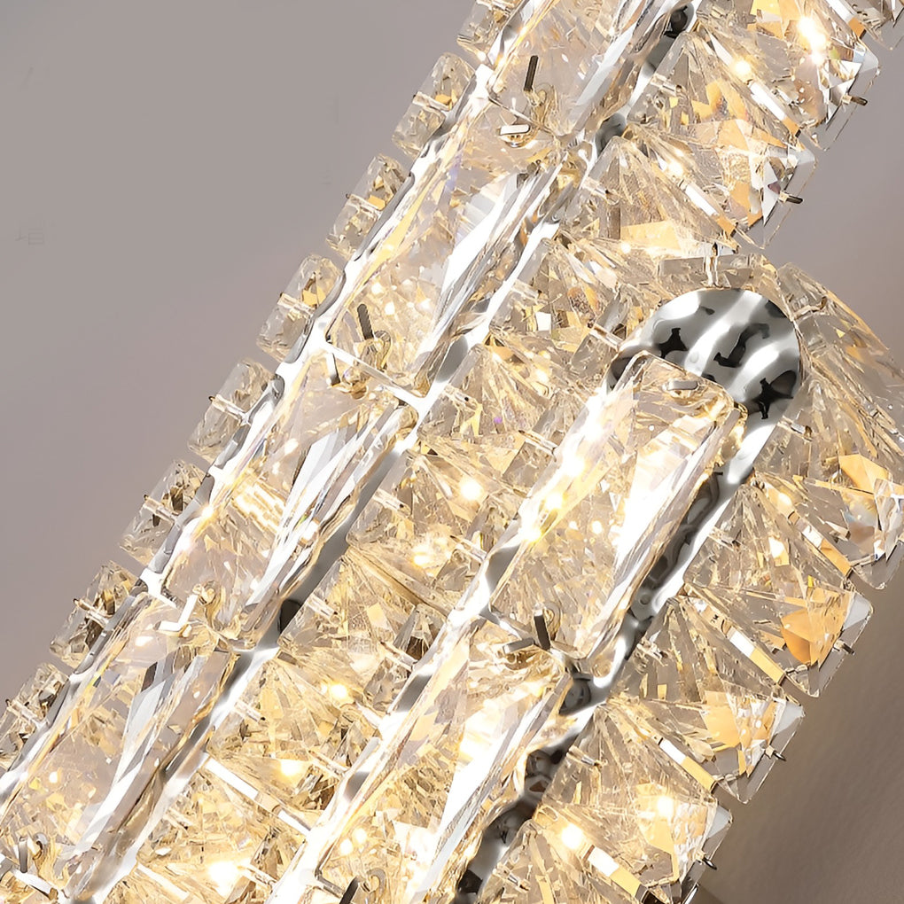 Double Strip Three Step Dimming Light LED Crystal Contemporary Wall Light, Bedroom Wall Sconce, detail 10