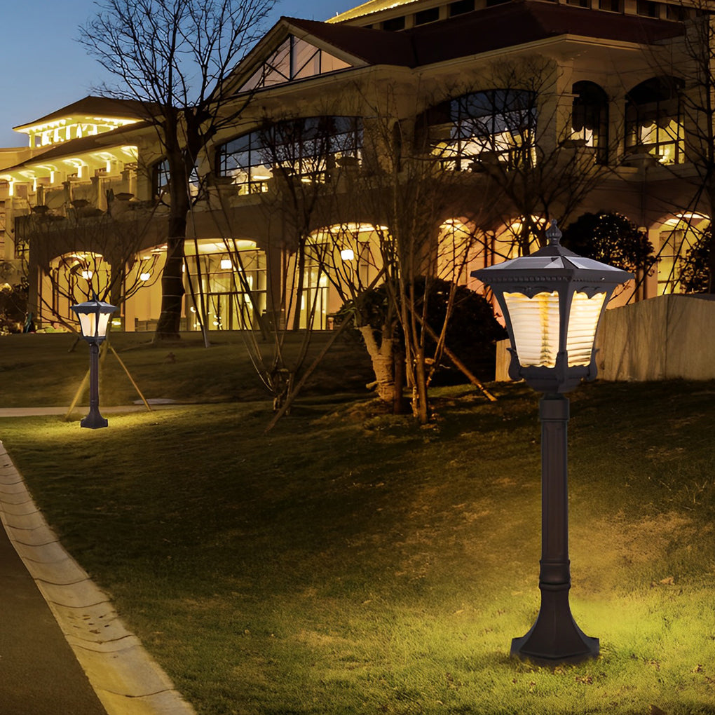Glass Vintage Intelligent Light Control LED Waterproof Retro Solar Lawn Lamp, Outdoor Wall Light, detail 8