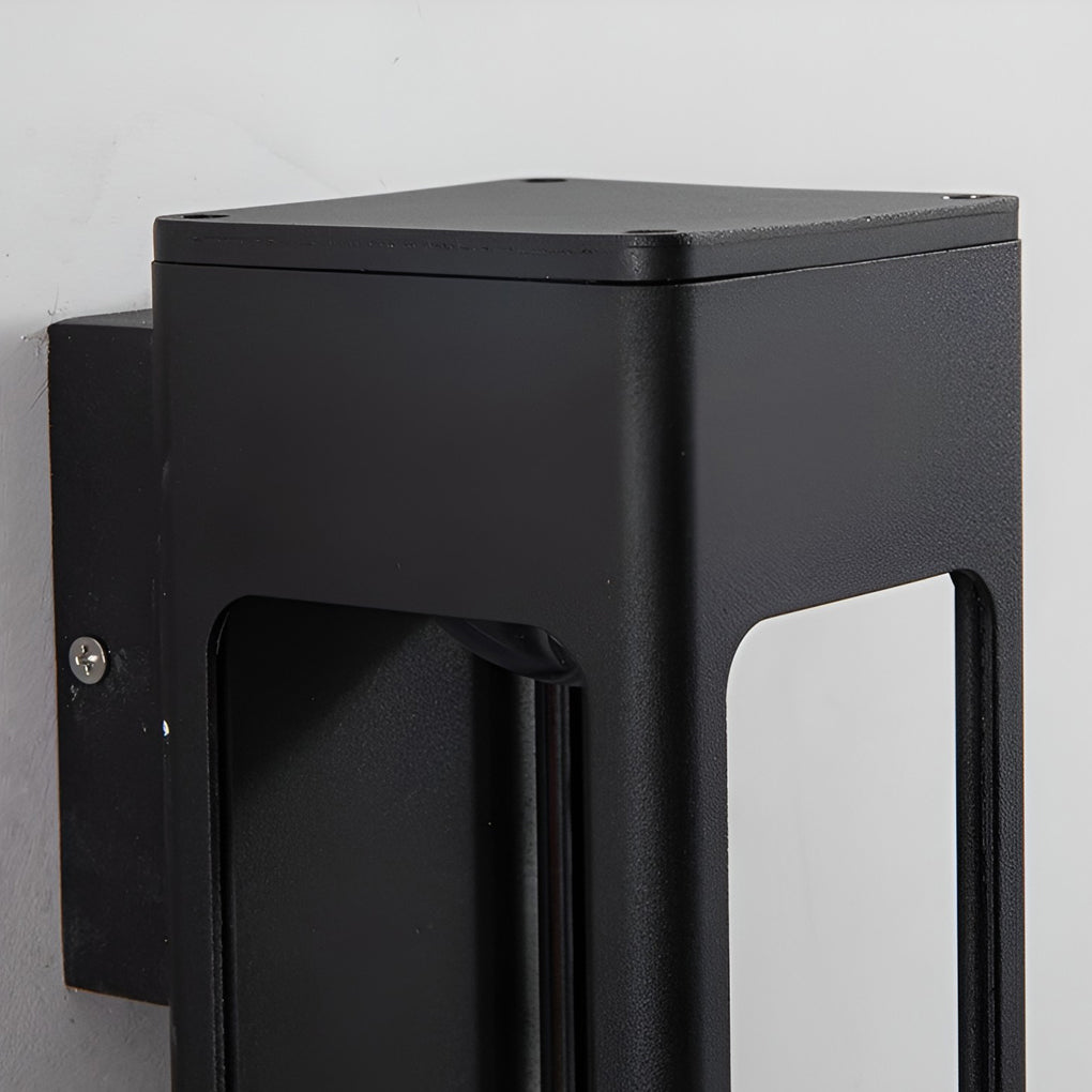 Box IP65 Waterproof 12W LED Black Contemporary Exterior Wall Light Sconces, Outdoor Wall Light, detail 11