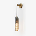 Ecliptique Series Wall Light, Hardwired Wall Sconce, Brass, Model A ∅ 1.2″ x H 11.8″