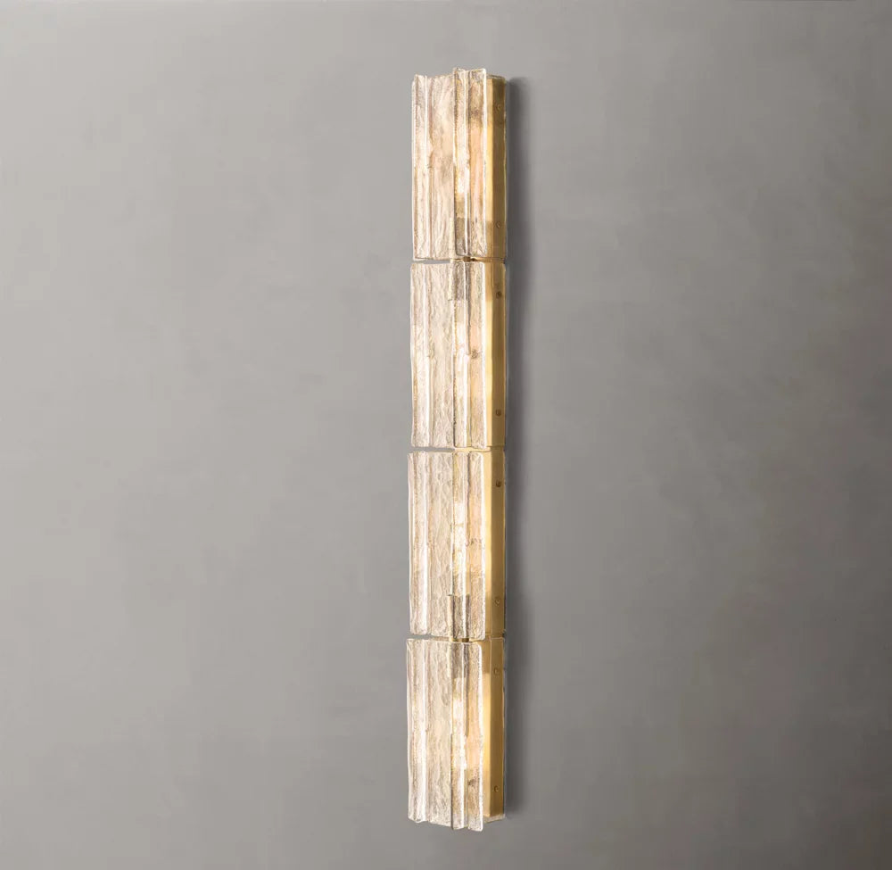 Lattice Clear Glass Grand Wall Light, Bedroom Wall Sconce, detail 4