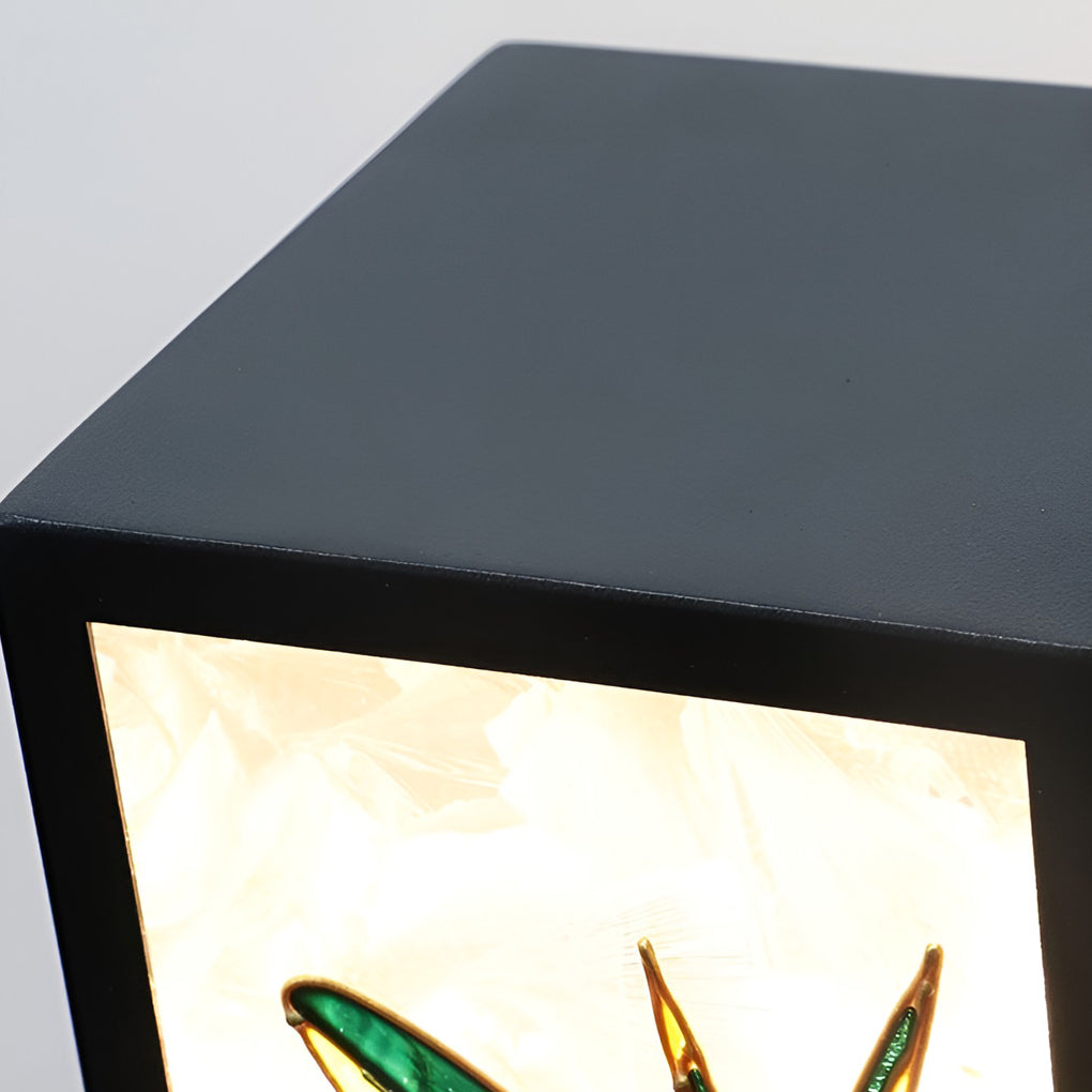 Square Landscape Pattern LED Vintage Solar Exterior Path Lights Post Lights, Outdoor Wall Light, detail 11