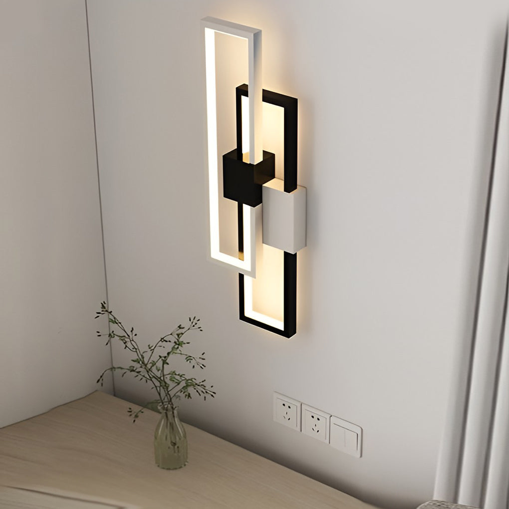 Box Three-color Light LED Nordic Wall Light, Bedroom Wall Sconce, detail 7