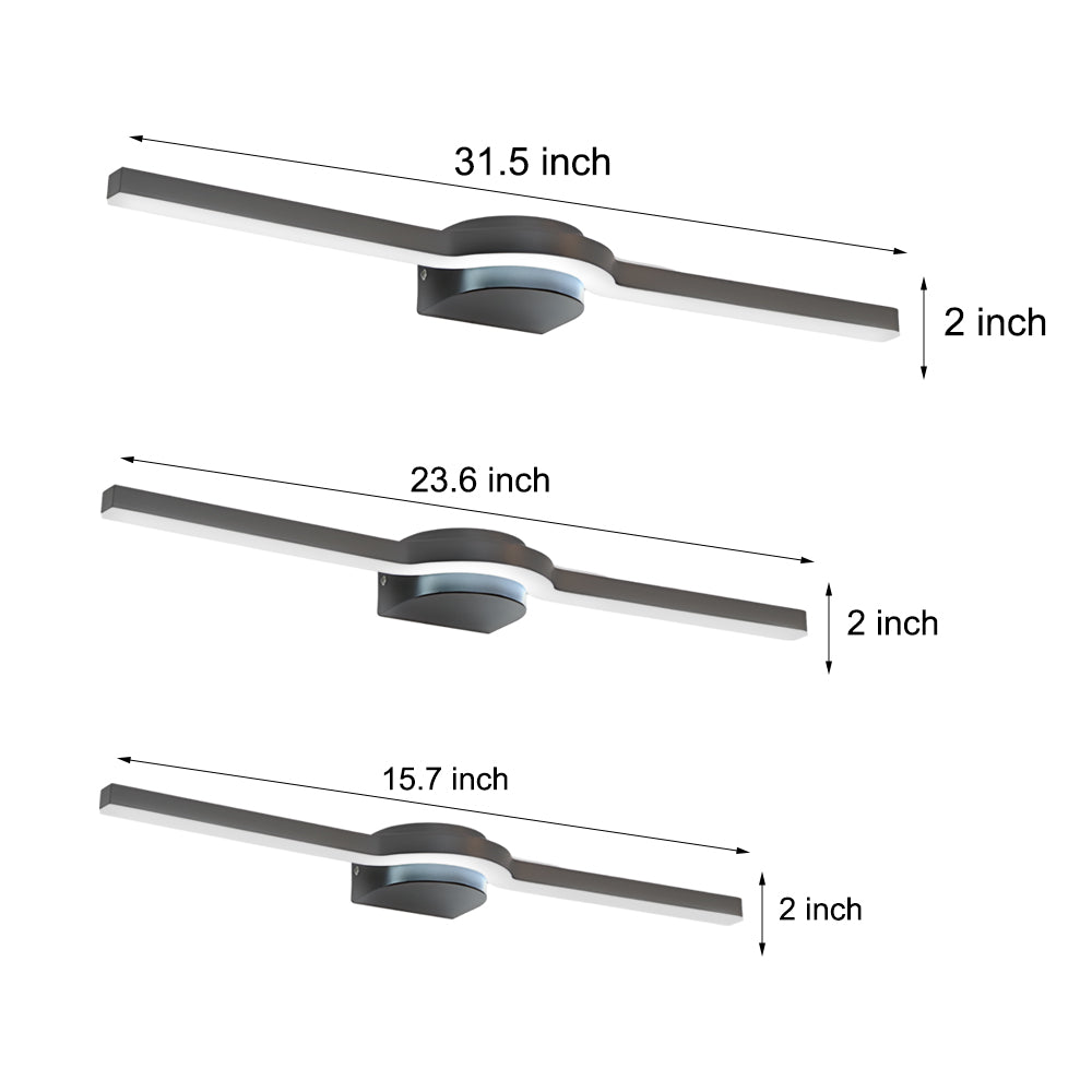Curved Contemporary LED Bathroom Vanity Fixture in 16''/23''/31'' Length, Bathroom Vanity Light, detail 9