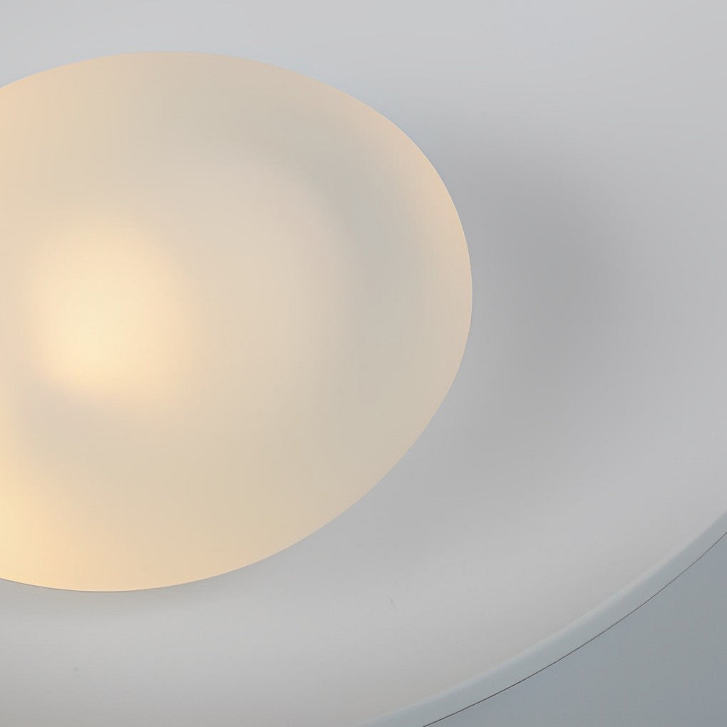 Circular Creative Resin Glass White Nordic Decorative Wall Fixtures Lighting, Bedroom Wall Sconce, detail 10