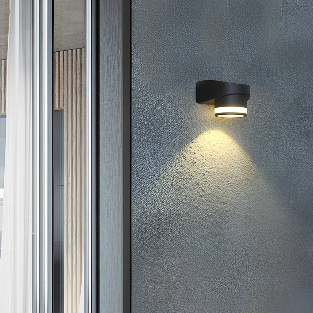 Circular Up and Dawn Light LED Waterproof Black Exterior Wall Washer Lights, Outdoor Wall Light, detail 4