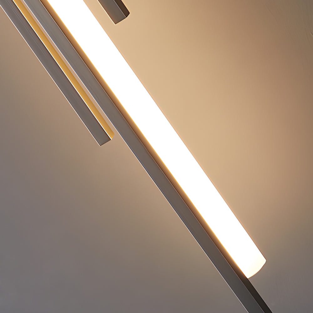 Long Strips Grille Iron Acrylic Clean Contemporary LED Wall Light, Hardwired Wall Sconce, detail 9