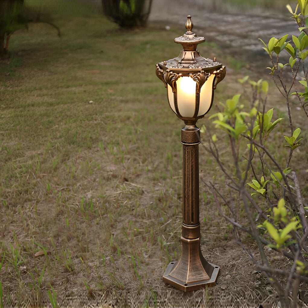 Exterior Waterproof LED European-style Short Pole Lamp Post Pathway Lights, Outdoor Wall Light, detail 8