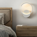 Creative Circular Stepless Dimming LED Nordic Wall Light Sconces Lighting, Bedroom Wall Sconce, Iron, Dia 7.9in x H 9.3in