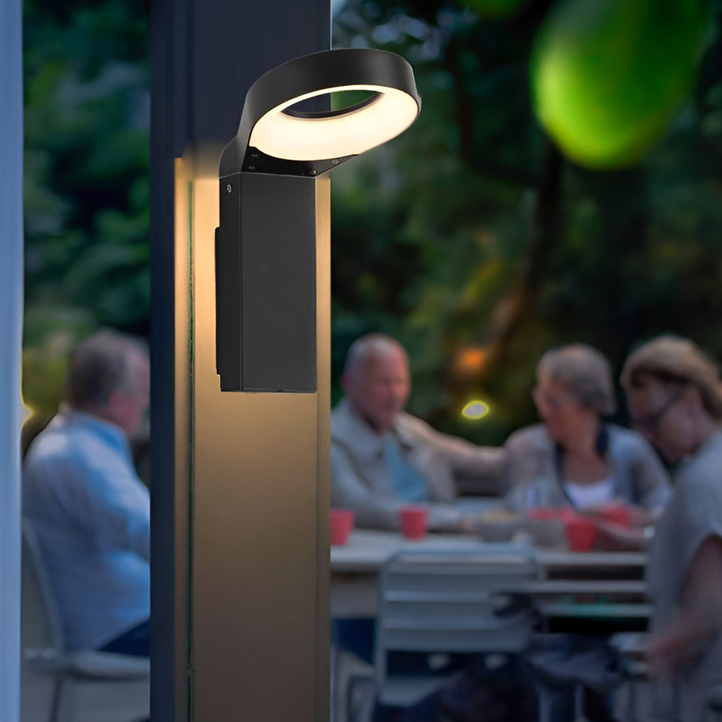 Spoon-shaped Waterproof 18W LED Black Contemporary Wall Light Pathway Lights, Wall Sconce, detail 8