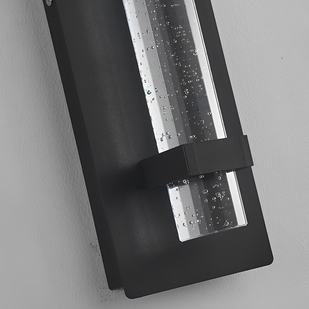 11.8 Inch Waterproof Hardwired Bubbles Glass Exterior Wall Light, Outdoor Wall Light, detail 3
