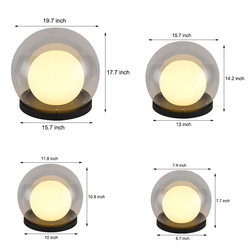 Solar Bubble Lunar Post Light Waterproof Globe Exterior Lantern Gate Light Exterior Lamp Landscape Light, Outdoor Wall Light, detail 8