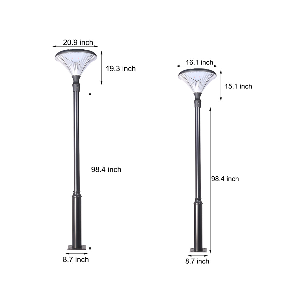1-Light Black Exterior LED Solar Lamp Post and Pole Street Light, Outdoor Wall Light, detail 11