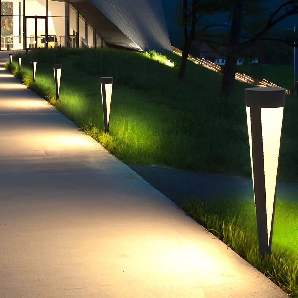 Circular Exterior Waterproof LED Gray Contemporary Solar Exterior Lights Lawn Lamp, Outdoor Wall Light, detail 9