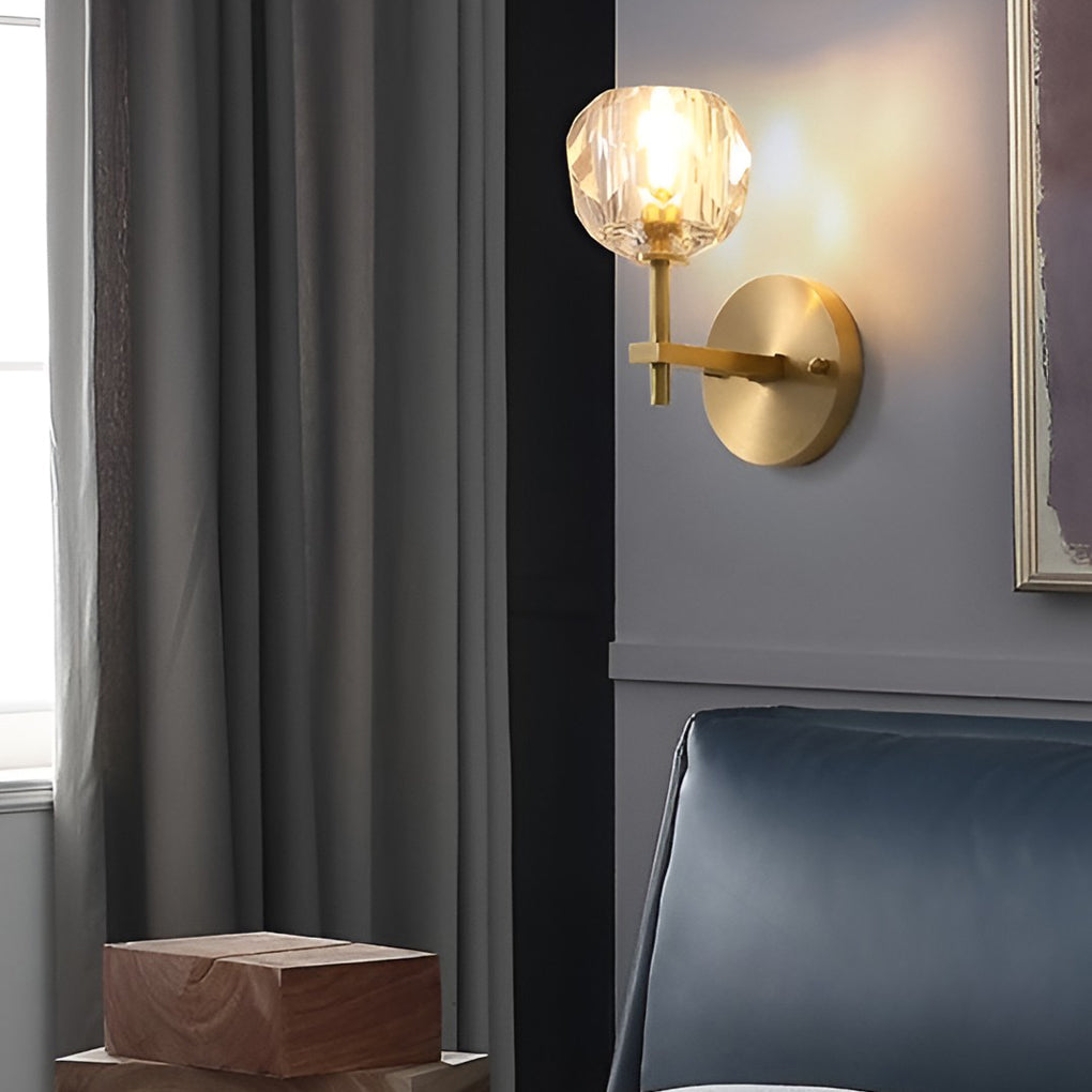 Ball-shaped LED Crystal Gold Postmodern Plug in Sconce Lighting Wall Light - Wall Lamp, Plug-In Wall Sconce, detail 8