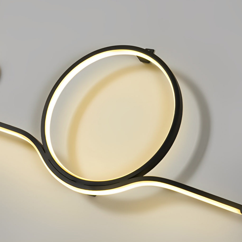 Moon Tree Scenery Waterproof LED Black Retro Exterior Wall Fixtures Sconces, Outdoor Wall Light, detail 11