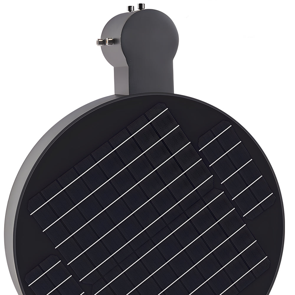 Circular Waterproof Smart Remote Control LED Solar Lamp Post Top Lights, Outdoor Wall Light, detail 7