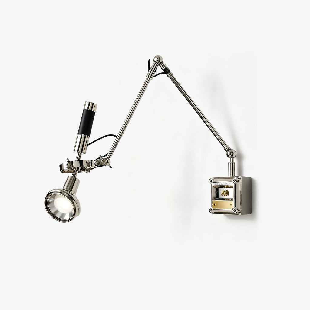 Precision Beam Wall Light, Hardwired Wall Sconce, Metal, Dia 9cm x H 30cm