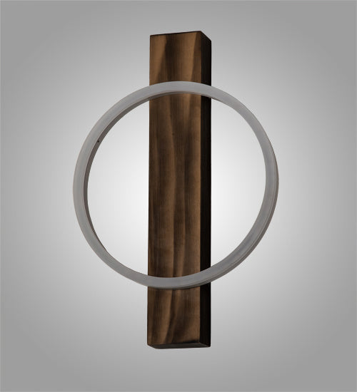 Ursula 18.00" Natural Wood LED Wall Sconce front view