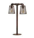 Pipedream 27 Inch 2-Light 27.50" Rustic Nail Table Lamp front view