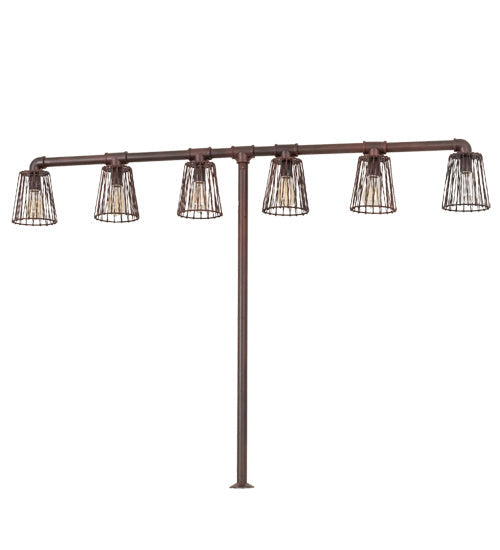 Pipedream 48 Inch 6-Light 48.00" Rustic Nail Table Lamp front view