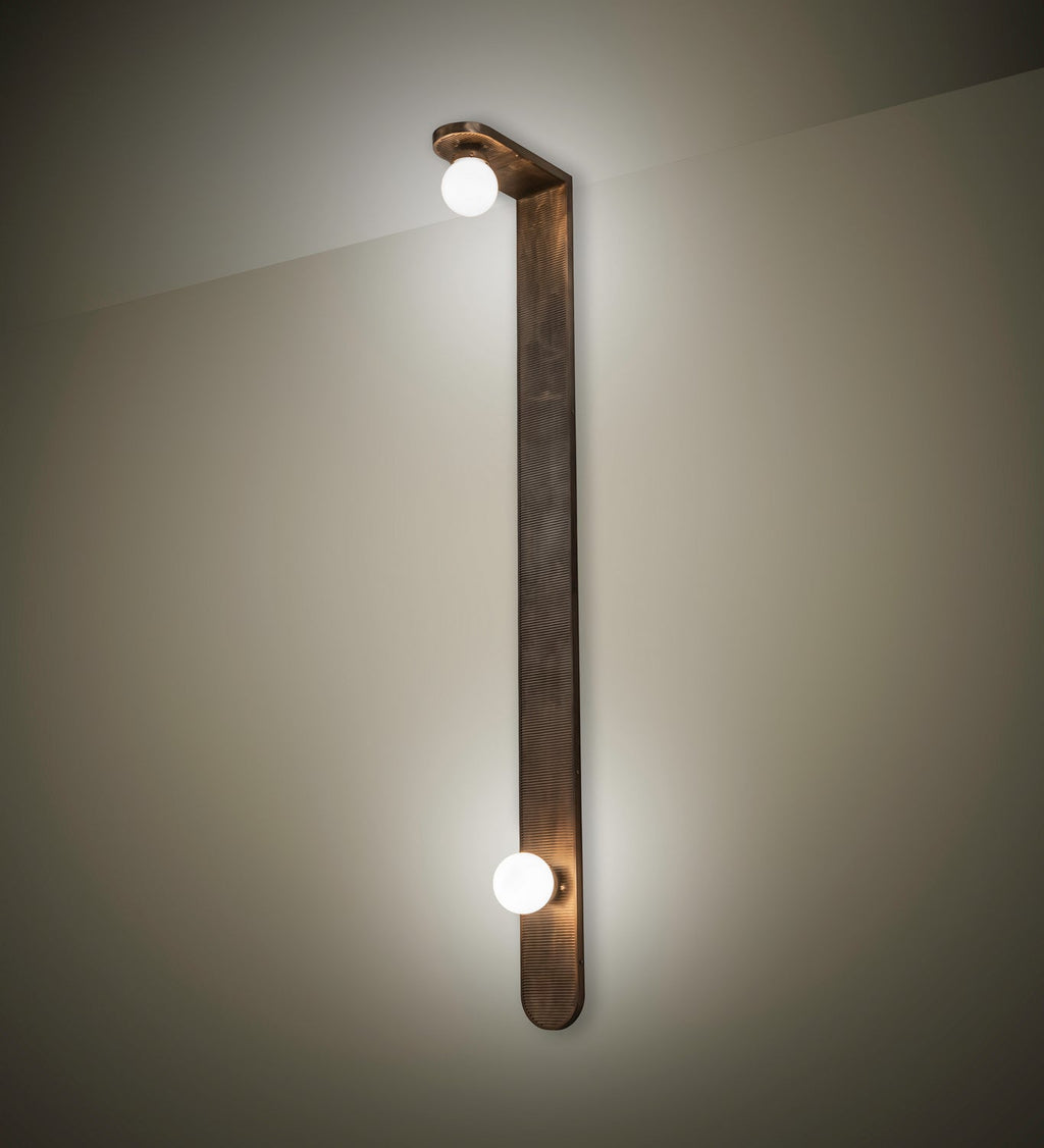 Sanderson 2-Light 78.00" Antique Copper LED Wall Sconce detail view 2