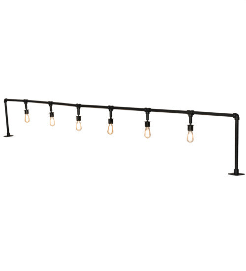 Pipedream 18 Inch 6-Light 18.00" Solar Black Table Lamp front view