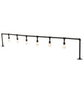 Pipedream 18 Inch 6-Light 18.00" Solar Black Table Lamp front view