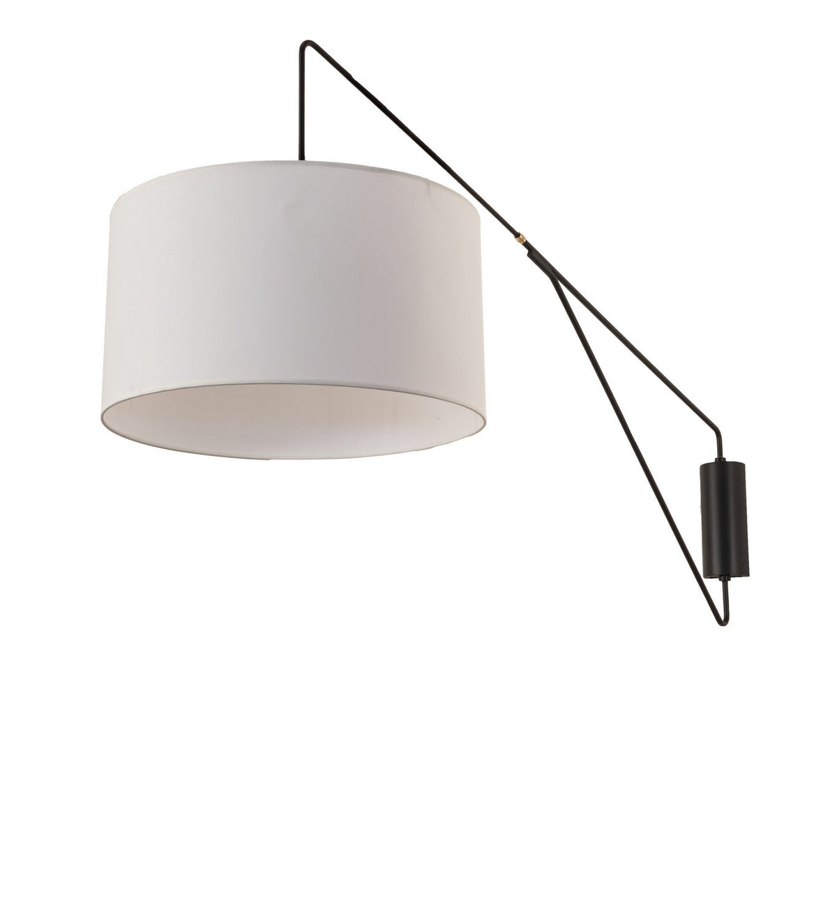 Cilindro Textrene 1-Light 34.00" Solar Black/Brass LED Wall Sconce detail view 2