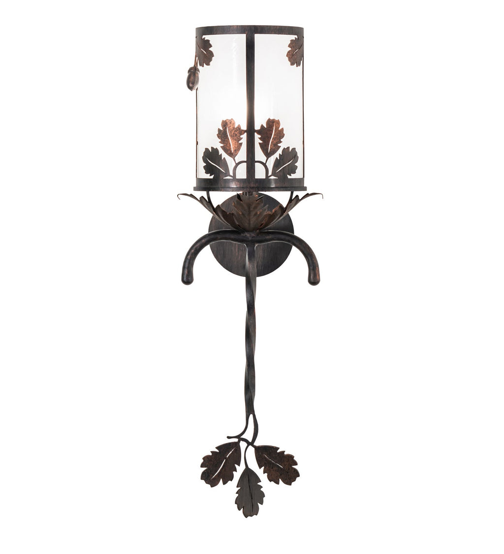 Blue Oak 1-Light 28.00" Hanna Copper And Cimarron Bronze LED Wall Sconce detail view 4