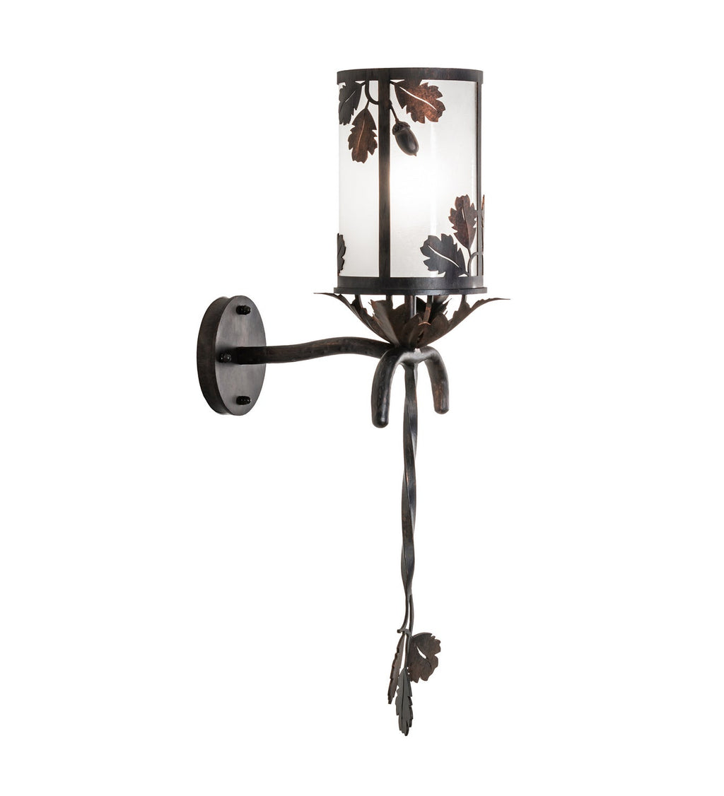 Blue Oak 1-Light 28.00" Hanna Copper And Cimarron Bronze LED Wall Sconce detail view 6