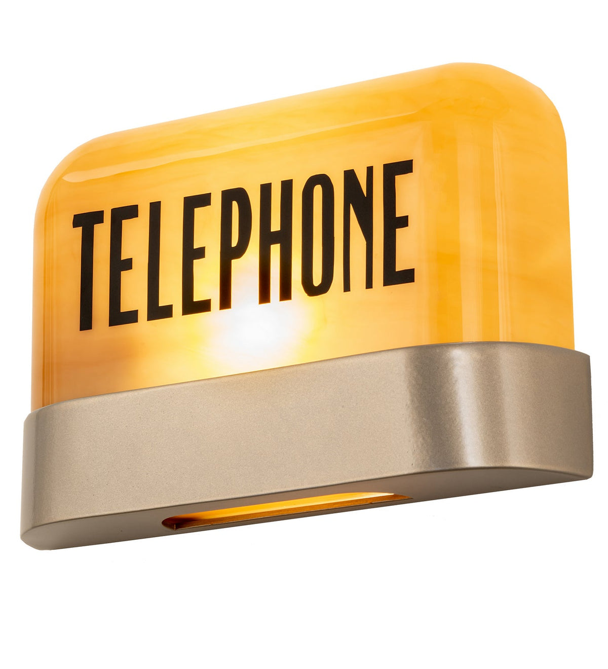 Telephone 1-Light 7.00" Satin Titanium Gold LED Wall Sconce front view